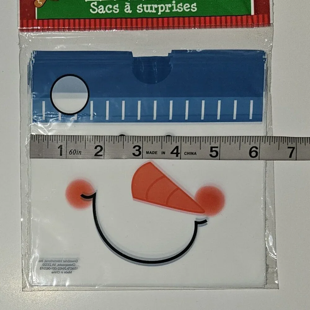 NEW 5 Packages of 18 Ct Treat Bags Snowman Christmas Party Cookie Exchange Lot